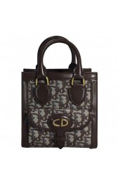 Christian Dior Dioraddict embroidered denim handbag Coffee MG01618