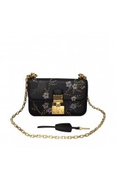 Christian Dior Small Dioraddict Flap Bag M5817 Black MG01042