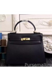 Copy Cheap Hermes Kelly Bag In Black Epsom Leather MG03983