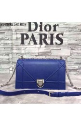 Copy Dior Diorama Bag Caviar Leather M989 blue MG04310