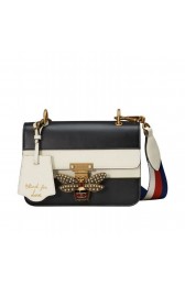 Copy Gucci Queen Margaret leather handbag 476542 Black MG01632