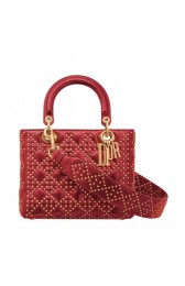 Designer Christian Dior Supple Lady Dior Bag Red MG02446