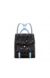 Dior Cannage Stitched Sequin And Flower Backpacks Black MG00267