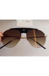 Fake Dior evolution Aviator Sunglasses Black / Gold Tone Lens Brown Sunglasses MG03629