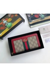 Fake Gucci Ophidia GG Zip Around Wallet 523154 Red MG01681