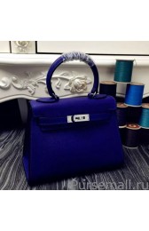 Fake Hermes Kelly 20cm Bag In Electric Blue Epsom Leather MG02575
