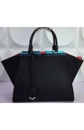 Fendi 3Jours Tote Bag Smooth Leather F5521 Black MG00629