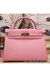 First-class Quality Hermes Kelly Bag 28,32CM In Pink Clemence Leather MG03476