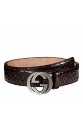 Gucci Croco Belts With Interlocking G Buckle 368186 E7I0N 2140 MG03957