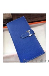Hermes Bearn Wallet In Electric Blue Epsom Leather MG00640