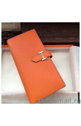 Hermes Bearn Wallet In Orange Epsom Leather MG00614