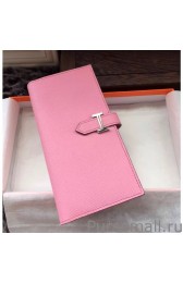 Hermes Bearn Wallet In Pink Epsom Leather MG03222