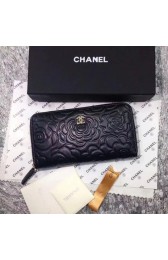 Imitation Chanel Zip Around Wallet A50071 Black MG01070